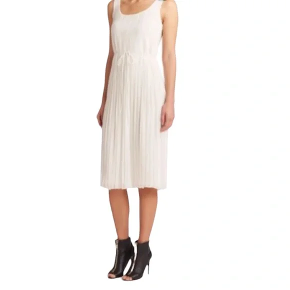 Burberry | Dresses | Burberry Brit Pleated Silk Sleeveless Midi Dress |  Poshmark